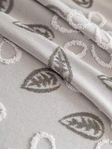 1pc Cationic Fabric Spring/Summer Fresh Floral & Plant Full Coverage Elastic Sofa Cover, Pet-Friendly All Season Use, Non-Fading Non-Deforming Stretch Design, Fits L-Shaped Sofa, Small Sofa, Sofa Set, Sofa Slipcover - Grey - View 3
