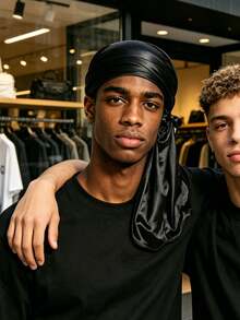 1/3 piezas Diadema, Gorro y Boina para Hombre - Conjunto de Accesorios para la Cabeza Cómodo y Transpirable, Adecuado para Deportes, Actividades al Aire Libre, Hogar y Uso Diario - Negro - Ver 8