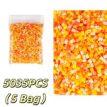 Hạt nhựa Sundymot 2.6mm, hơn 5000 hạt, màu vàng cam, đóng gói riêng lẻ, không bị rơi vãi, dùng để làm mặt dây chuyền, móc khóa, đồ trang sức thủ công, quà tặng tốt nghiệp, tựu trường, Giáng sinh, tiệc tùng, sinh nhật, bộ hạt nhựa nhiều màu 2.6mm. - Hạt ghép hình 2,6mm - Xem 28
