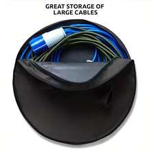 Durable Round Tool Bag With Zipper - Sturdy Fabric, Portable Storage Organizer For RV, Garden And Workshop, Compact Round Bag For Cables, Chargers, Small Tools, Portable Tool Bag Organization - A - View 12