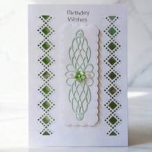 1 Peça Molde de Corte de Metal de Renda Criativa, Ferramenta de Artesanato Multifuncional DIY, Adequada para Scrapbooking, Álbuns, Cartões e Decoração Doméstica - Uma Excelente Escolha para Bênçãos de Feriados e Artesanato - Renda (12,6*6,7cm) - Visão 9