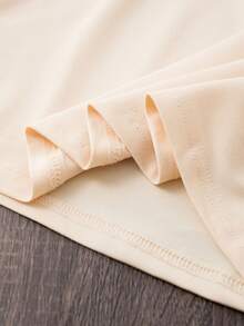 Women's Casual Short Sleeve T-Shirt With "Pray" Print, Round Neck, Standard Size, Women's Clothing, 100% Cotton. - 杏色 - 查看 6