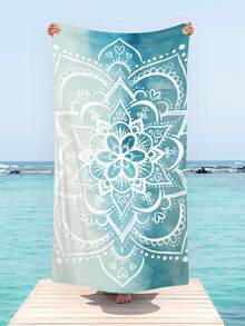 1 buah Handuk Pantai Mikrofiber Ultra Lembut dengan Motif Mandala, Dekorasi Rumah, Cocok untuk Pantai, Kolam Renang, Berkemah, dan Perjalanan, Sangat Nyaman - MultiWarna - View 7