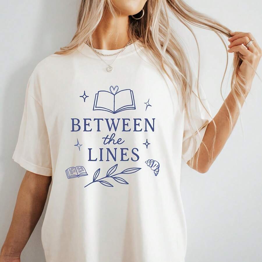 Literary Quote T-Shirt Perfect for Book Lovers Cozy Casual Ste Unique Literary Bookish Shirt Bookworm Shirt Book Lover Gift for Book Lover220g heavyweight 100% cotton T-shirt. Butterfly print. Unisex sizing. Round neck inspirational T-shirt. Cute and beautiful Y2K-inspired summer top, perfect for the outdoors, home, work, or street wear. Casual, loose-fitting everyday T-shirt. - Blanco - Ver 1