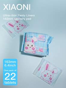 XIAONI 163mm Toallas sanitarias ultra delgadas para uso diario de mujeres, almohadillas sanitarias mini sin fragancia y amigables con la piel, suaves y transpirables, empacadas individualmente en paquetes pequeños, forros sanitarios cómodos y ajustados, 22/44/88 piezas - Ver 10