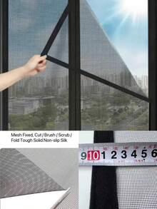 Lưới chống muỗi cửa sổ, màn chắn cửa sổ đuổi muỗi, rèm khí chống côn trùng bằng lưới, màn chắn muỗi và ruồi sợi thủy tinh đen tàng hình. - Cửa sổ màn hình - Xem 18