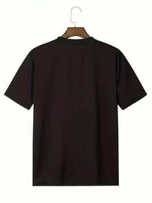 Camiseta Deportiva para Hombre JCOLE con Estampado de Baloncesto - Camiseta de Manga Corta Transpirable de Verano con Cuello Redondo y la Signatura J para Ropa Casual - Cómoda Camiseta Relajada de Talla Grande - Negro - Ver 3