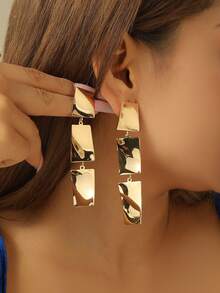 Pendientes elegantes y minimalistas con diseño de hoja, pendientes retro de hoja de árbol para mujeres - pendientes - Ver 14