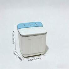 4pcs/1pc Dollhouse Mini Washing Machine (Openable Lid) Set, Miniature Furniture Appliance Model, Laundry Room Machine, Mini House Washing Machine Decorative Accessory - Multicolor - View 4