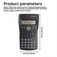Black Scientific Function Calculator, Multi-Function Calculation Mode, Statistical Trigonometric Function Calculation, Universal Portable Calculator - A - View 6