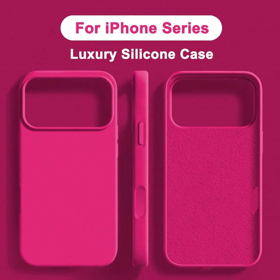 液態矽膠 3 層全包覆軟膠手機殼,適用於 iPhone 17 Pro 17 Pro Max 17,清新夏季配色,防震保護殼附防刮微纖維內裡,相容 iPhone 13 11 16 Pro Max 15 14 Plus 12 Mini XS Max 7 8 Plus - 螢火玫 - 查看 1