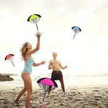 4pcs Parachute Toys, Vibrant Colors - Durable Plastic Material, Tangle-Free, Suitable For Outdoor Play, Ideal Gift - Multicolor - View 3