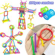 100/200/400pcs Magic Wand Building Blocks Set - Children DIY Construction Blocks, Educational Building Toys, Inspire Imagination, Engineering Kit, Multi-Color & Shape, Birthday/Holiday Gift, Party Favors, Educational Building Blocks - Multicolor - View 14