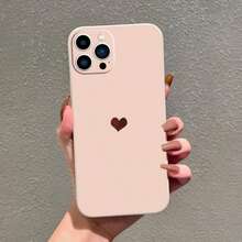 1 ốp lưng điện thoại in hình trái tim tối giản, chất liệu TPU, tương thích với iPhone 11/11Pro/11ProMax/12/12Pro/12ProMax/13/13Pro/13ProMax/14/14Pro/14ProMax/15/15Pro/15Plus/15ProMax/16/16Plus/16Pro/16ProMax/16E/7/8/7Plus/8Plus/X/XS/XSMax/XR, Galaxy S21 Ultra/S22 Ultra/S23 Ultra/S24 Ultra/S25 Ultra, lớp phủ mạ điện bóng với hiệu ứng khác nhau dưới ánh sáng. - Hồng - Xem 2