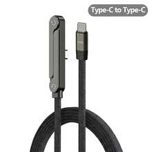 合金金属折叠手机支架 & 240W Type-C 转 Lightning 数据线，65W USB/Type-C 转 Type-C 尼龙编织高速数据传输及快充线，兼容 17 Pro Max/17 Pro/17/16 Pro Max/16 Pro/16/15 Pro Max/15 Pro/15 Plus/15，女士周年纪念礼物 - 黑色 - 查看 14