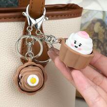 1pc Cartoon Cake Keychain, Cute Stress Relief Toy, Creative Gift - Multicolor - View 4