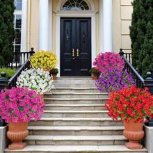 30pcs/24pcs/12pcs/3pcs Plastic Outdoor Artificial Flowers, UV-Resistant Fake Plants, Multicolor Bindweed, Suitable For Garden Porch Decoration, Spring/Summer Hanging Baskets, Christmas Gifts - Multicolor - View 10