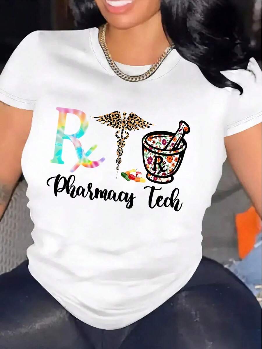 1 camiseta casual de manga corta para mujer, 100% algodón grueso - cuello redondo cómodo, suave y bonita, 180g 100% algodón. - Blanco - Ver 1
