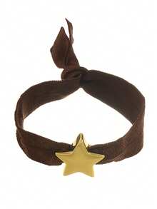 1 Peça Elegante Moda Exquisita Pulseira de Flor com Contas de Cristal de Zircônia de Estrela e Coração de Cobre, Adequada para Uso Diário, Presentes, Festas, Banquetes, Casamentos. Esta Joia Feminina de Design Lindo é um Excelente Presente, os Elementos de Coração e Flor são Perfeitos para Irmãs ou Entes Queridos, Muito Adequado para Casamentos e Férias. - Dourado - Visão 7