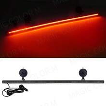 96 LED Strobe Lights For Emergency Flash Warning Lamp Windshield Bar 3030 Beads Red Blue Amber White Green Car Light Assembly - Rojo - Ver 1