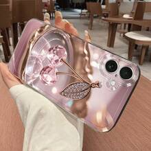 1个时尚蝴蝶结樱桃透明软保护壳，兼容 17/17 Air/17 Pro/17 Pro Max、荣耀、三星Galaxy A04e/12/A13/A14/A34/A50/A52/A53/A54/S21/S22/S23/S24/S25/S25 Ultra、6A/7A/8A、12T/13T - 彩色 - 查看 5