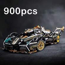 Supercar MOC Building Block Set-A Challenging Racing Car Model Suitable For Decorating Living Rooms, Dining Rooms, Or Studies; An Ideal Gift For Christmas, Birthdays, Or Halloween (Available In 1300, 900, Or 400 Pieces). - Multicolor - View 12