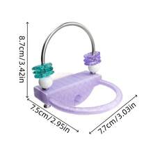 Bird Chewing Toy With Perch, Parrot Interactive Toy, Relieve Boredom, Durable Bird Cage Toy, Flower Design, Suitable For Small Birds And Parrots - A+B - View 3