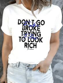 A Motivational Phrase That Encourages Valuing Authenticity Over Appearances, With A Modern Urban Style And Artistic Typography That Highlights Confidence And Personality. A Comfortable, Casual Women's T-Shirt For Everyday Wear. - 白色 - 查看 8