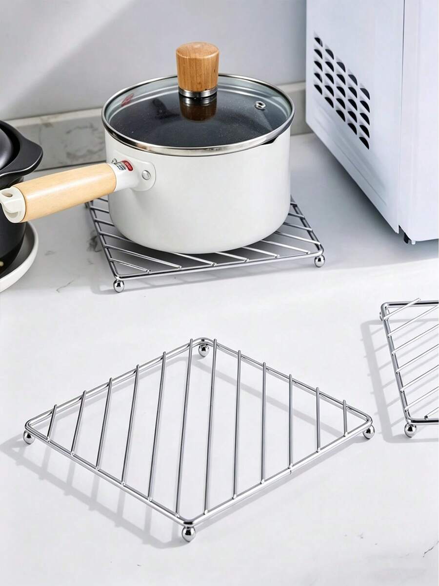 1 Tấm lót cách nhiệt hình vuông, thảm trải bàn chịu nhiệt, đế lót ly, khay đựng dụng cụ nấu nướng