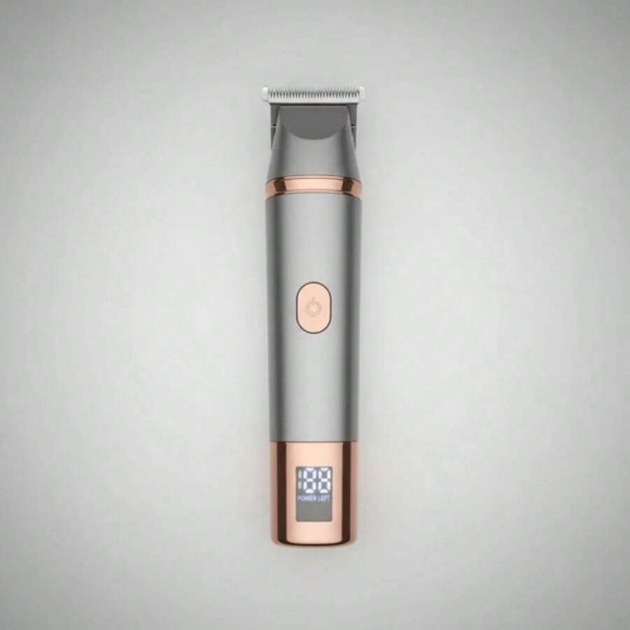 Men's Hair Clipper With LCD Display - BLUE - View 1