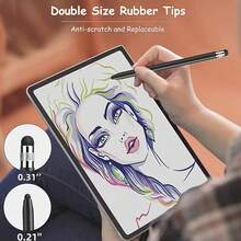 Bolígrafo capacitivo de alta sensibilidad 2 en 1, compatible con iPad/Mini/Pro/Air/Tableta/Smartphone y todos los dispositivos con pantalla táctil, adecuado para dibujar y escribir - Multicolor - Ver 5