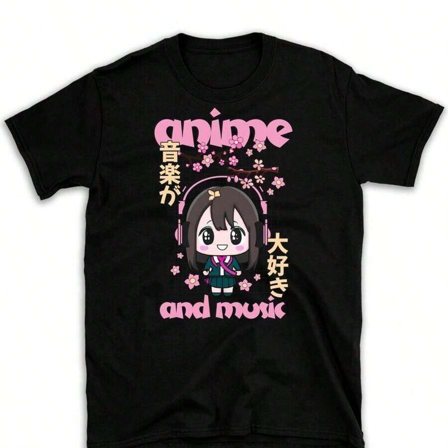 Camiseta casual para mujer, camisa elegante para mujer, camiseta de anime Coquette, una camiseta para regalar a amigas, camisa para mujer amante del anime, top casual, colección de camisetas. Adecuada para el uso diario informal. La tela es ligera y transpirable. Una elección perfecta para vacaciones lindas y con estilo. Adecuada tanto para celebraciones festivas como para el uso diario. Una excelente combinación para la vida universitaria de estilo vintage y los atuendos diarios. Diseño lindo, cómoda y ajustada. Estilo clásico, tela suave y agradable al tacto. Estilo mexicano. - Negro - Ver 1