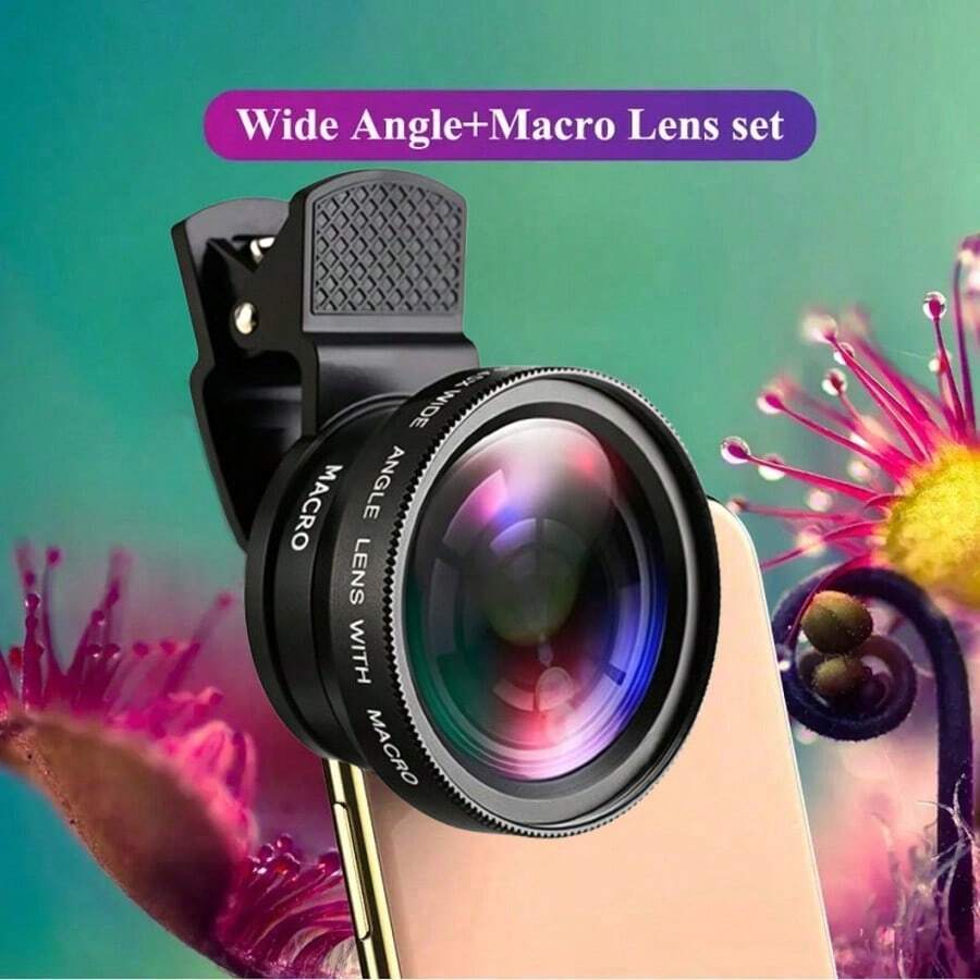 Kit de lente gran angular y macro de alta definición 2 en 1, compatible con varios modelos de teléfonos inteligentes - A - Ver 1