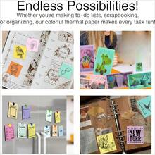 5 Rolls Of 57mm Color Premium Label Paper | Mini Printer Stickers For Folding - Multicolor - View 7
