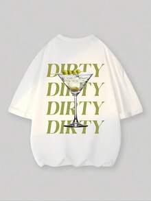 Women's 100% Cotton T-Shirts 2026 Korean Style Round Neck Print Short Sleeve T-Shirt - White - View 3
