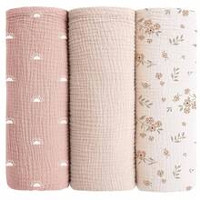 Khăn quấn muslin cho trẻ sơ sinh, yếm thấm nước dãi unisex, chăn đa năng có thể dùng làm yếm thấm nước dãi, khăn lau miệng, khăn phủ xe đẩy, khăn phủ ghế ô tô, phù hợp cho cả bé trai và bé gái, thoáng khí và thân thiện với da, vật dụng thiết yếu cho trẻ sơ sinh, quà tặng tuyệt vời. - Nhiều màu - Xem 37
