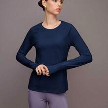 Activina Camiseta deportiva de manga larga y cuello redondo para mujer - Multicolor - Ver 6
