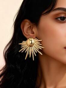 Pendientes elegantes y minimalistas con diseño de hoja, pendientes retro de hoja de árbol para mujeres - pendientes - Ver 28