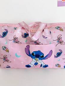 Disney 2件組迪士尼卡通便攜旅行包套裝，海灘收納袋，大容量輕量手提包，可折疊校園收納袋，雜物行李袋，中性戶外健身包，多功能便利旅行收納袋 - 彩色 - 查看 10