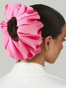 Dây buộc tóc cỡ lớn bằng vải chiffon màu trơn có lớp lót, phụ kiện buộc tóc đa năng, phù hợp cho phụ nữ sử dụng hàng ngày. - Nhiều màu - Xem 18