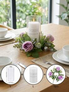 Chân nến trụ bằng thủy tinh, chân nến hình trụ trong suốt và chân nến chống gió - cũng có thể dùng như bình hoa hình trụ bằng thủy tinh. Khi kết hợp với nến hoặc vòng hoa giả. - Sang trọng với giá cả phải chăng - Xem 17