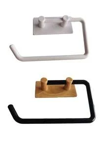 1/2 chiếc giá đựng giấy vệ sinh treo tường kiểu hiện đại, vân gỗ, không cần khoan, tự dính, thích hợp cho nhà bếp/phòng tắm, có thể đựng giấy vệ sinh, màng bọc thực phẩm, làm bằng nhựa vân gỗ chắc chắn. - Nhiều màu - Xem 16
