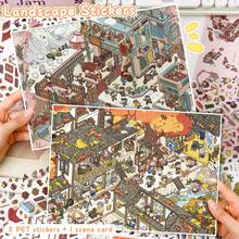 New Large Scene Stickers, Adult Scenery Stickers, House Stickers, Miniature Scene Stickers, Landscape Stickers, Reusable, Multiple Sizes Available - A - View 1