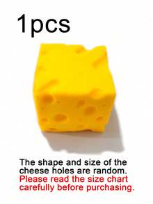 Large Cheese Cube, Highly Moldable Cube Ball That Won't Bounce, Sensory Stress Relief Christmas Gift. Realistic Soft Cute Cheese Toy - Soft Stress Relief Cheese Blocks, Suitable For Teens And Adults, Slow Rebound Sensory Stress Relief Toy, Fun Gag Gift, Suitable For Autism Or Pranks - Multicolor - View 10