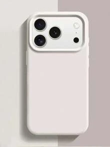 1件 矽膠手機殼，適用於 Apple 17 Pro Max、16 Pro、13 Pro、15 Plus、12 Pro、14 Plus/11，純色簡約款，男女通用保護殼 - 古董白 - 查看 6