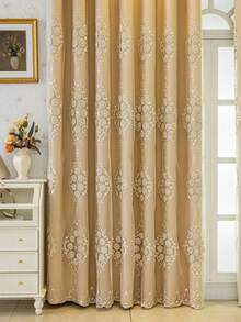1 bộ rèm cửa hai lớp kiểu Châu Âu với diềm xếp nếp lượn sóng cho phòng khách và phòng ngủ, rèm cửa thêu hoa 3D sang trọng. - Nhiều màu - Xem 7