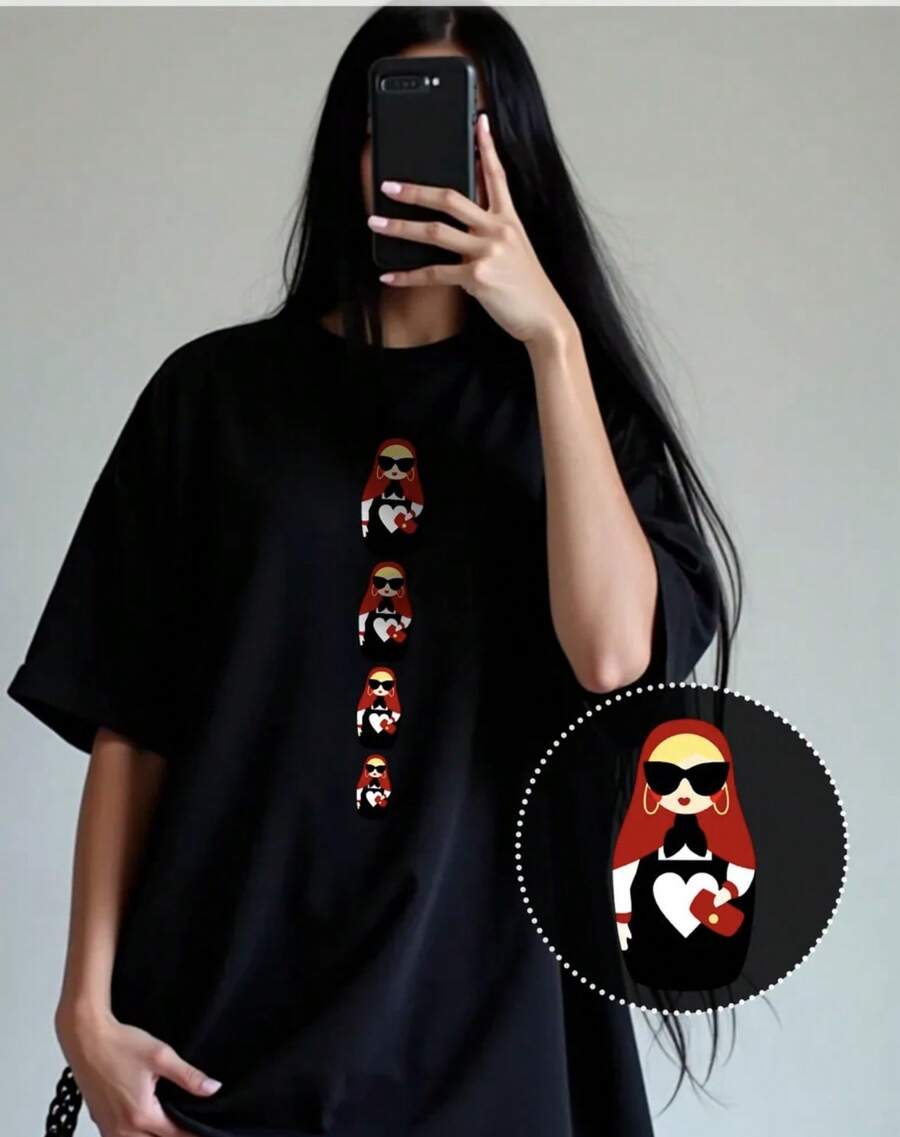 Camiseta de manga corta 100% algodón puro, estilo americano de verano, única y de nicho, cómoda para usar al aire libre, de corte holgado y oversize. - Blanco - Ver 1