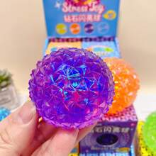 Iridescent Magic Decision Ball Fidget Toy, Building Block Filling Inside, Rustling Sound When Squeezed, Colorful Printed Squeeze Ball, Stress Relief Game Toy For Kids Adults - Multicolor - View 11