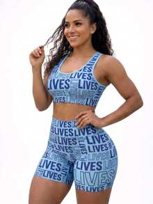 Premium Fitness Gym Set Lives Zero Transparency - Blue - View 1