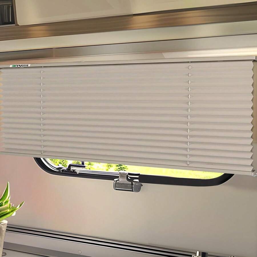 RV Blinds For Camper Windows, Camper Replacement Blinds, Privacy Protection, RV Window Shades For RV, Camper, Travel Trailer, Grey (14" W X 24" L) - ColorZ - 查看 1